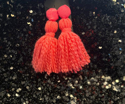 “Frills & Buttons” Tassel Earrings
