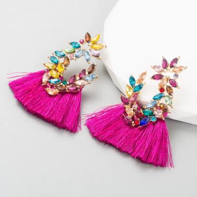 Mardi Gras Tassel Earrings