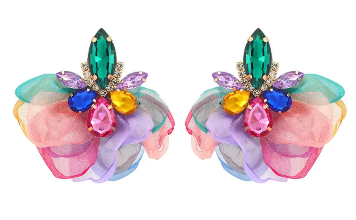 Pastel Flowers Bloom Earrings