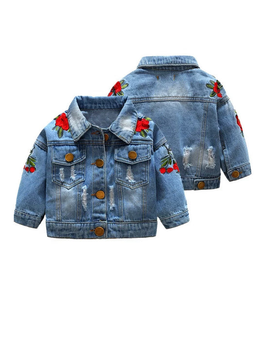 Denim Roses Jacket