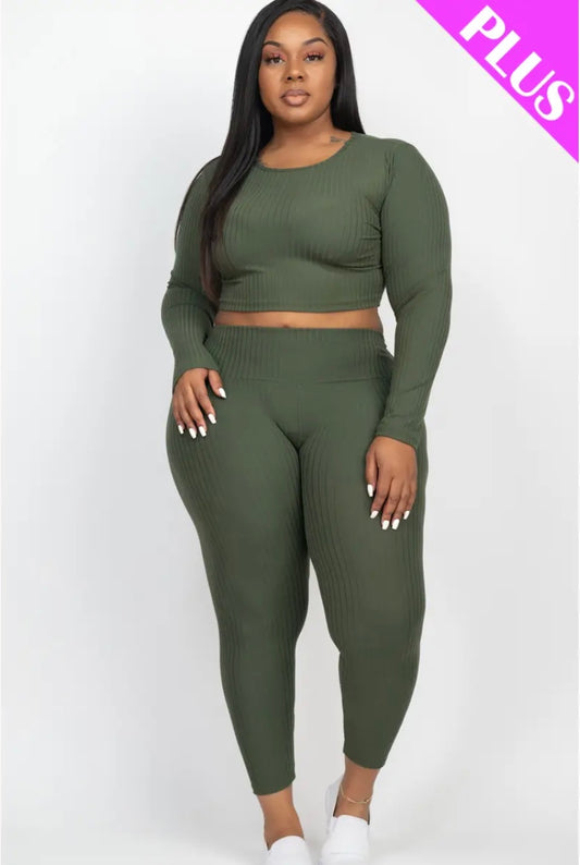 “Everyday”Crop Top Lounge Set