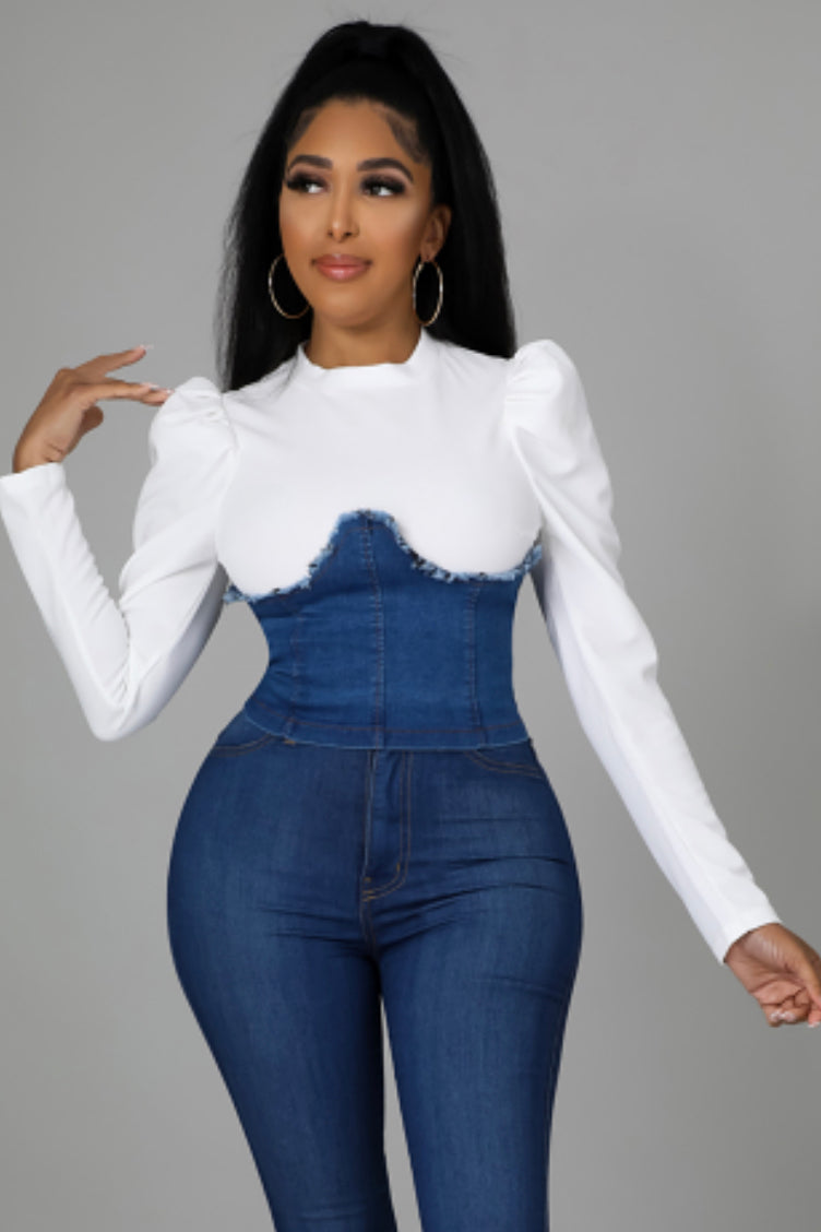 Xenia Denim Top